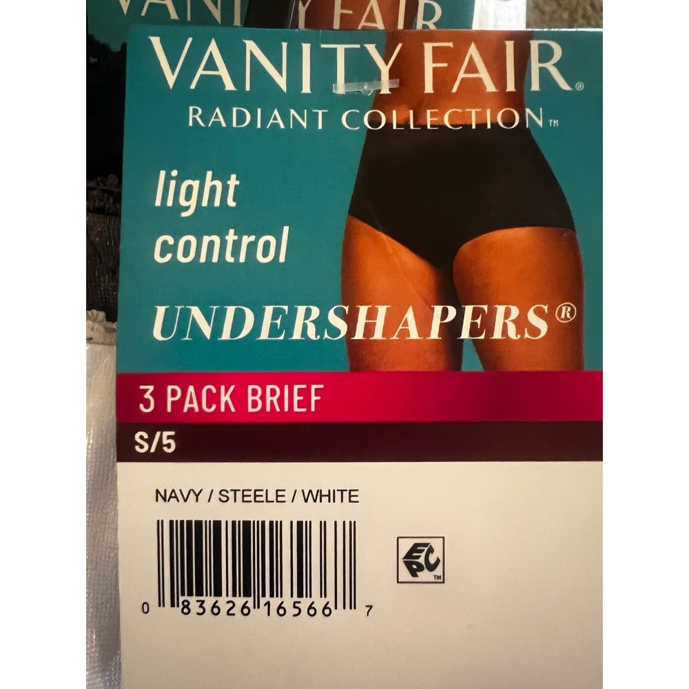 Vanity Fair‎ Undershaper Brief 3-Pack Light Control Panties S/5 Set of 2